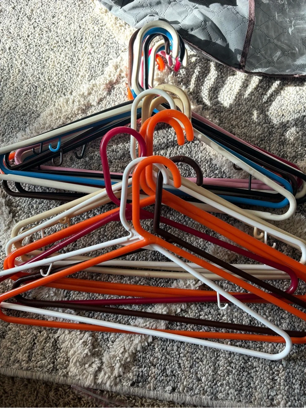 Gray Home Storage Closet Organizer Bag & Hangers Set